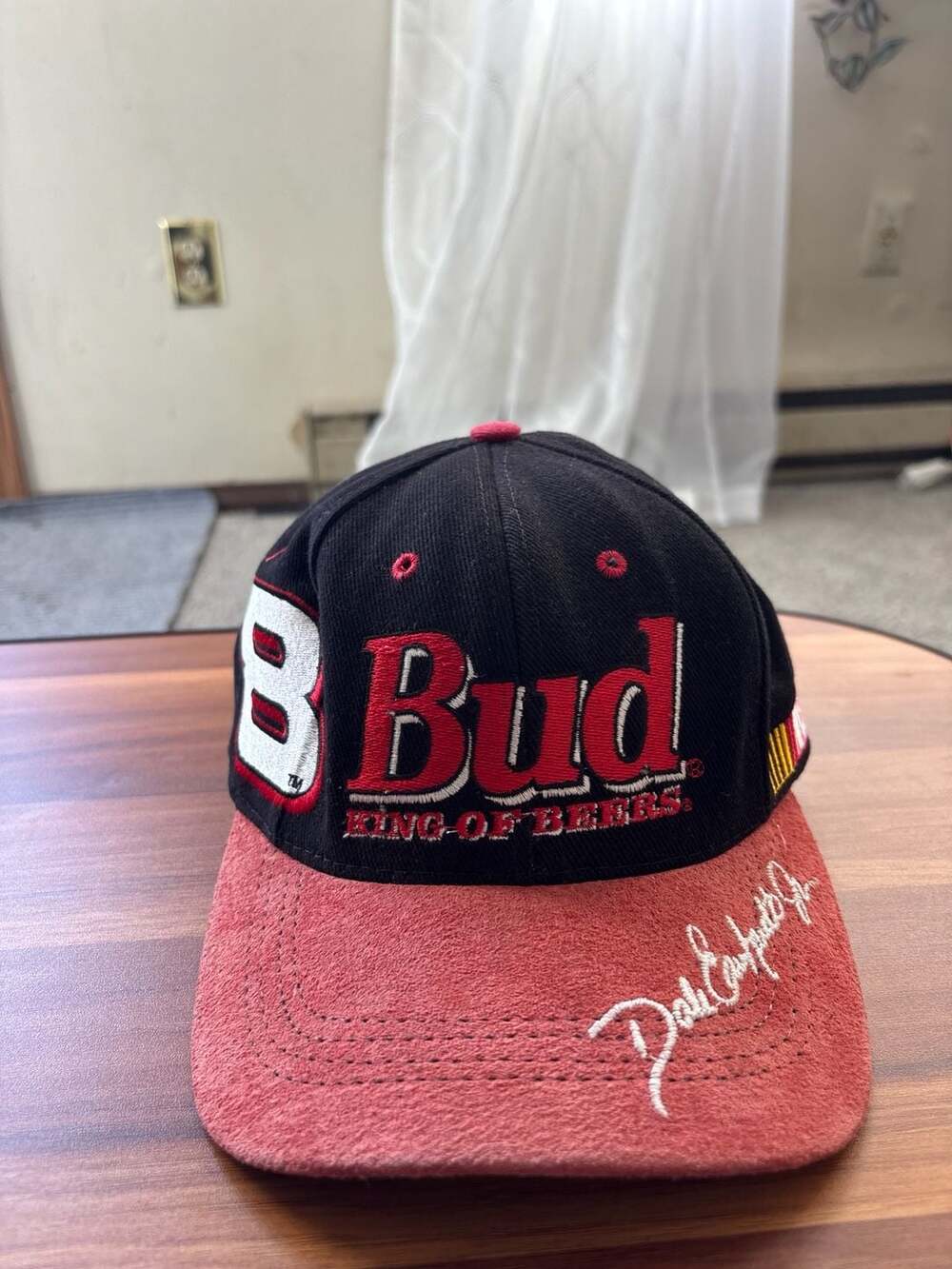 Chase Authentics Dale Earnhardt Jr 8 Hat Black Red Budweiser